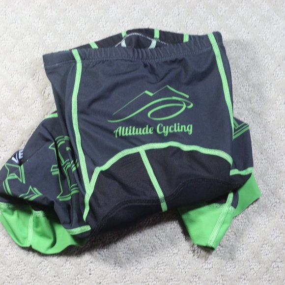 SALE! Borah Size S Black & Neon Green Padded Biking Shorts NWOT - Picture 2 of 3